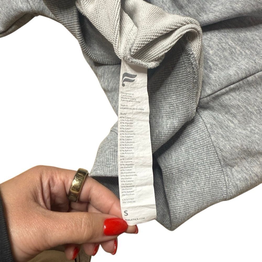 Fabletics cut off Grey Blank Pullover Sweatshirt … - image 3